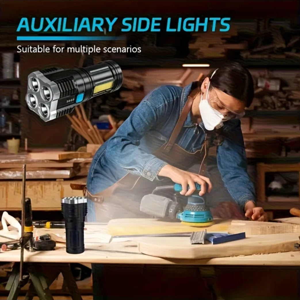 LED Rechargeable Flashlight (2 pack)