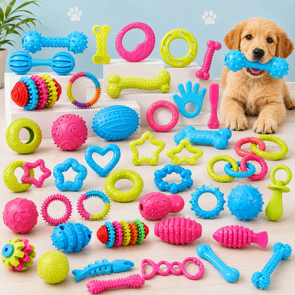 Chewable Dog Toy Set-Pack of 12 (Random selection)
