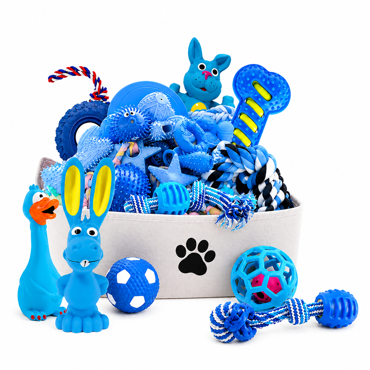 Chewable Dog Toy Set-Pack of 12 (Random selection)