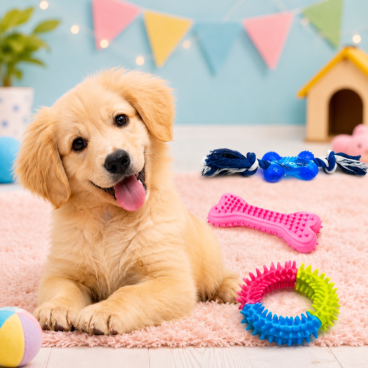 Chewable Dog Toy Set-Pack of 12 (Random selection)