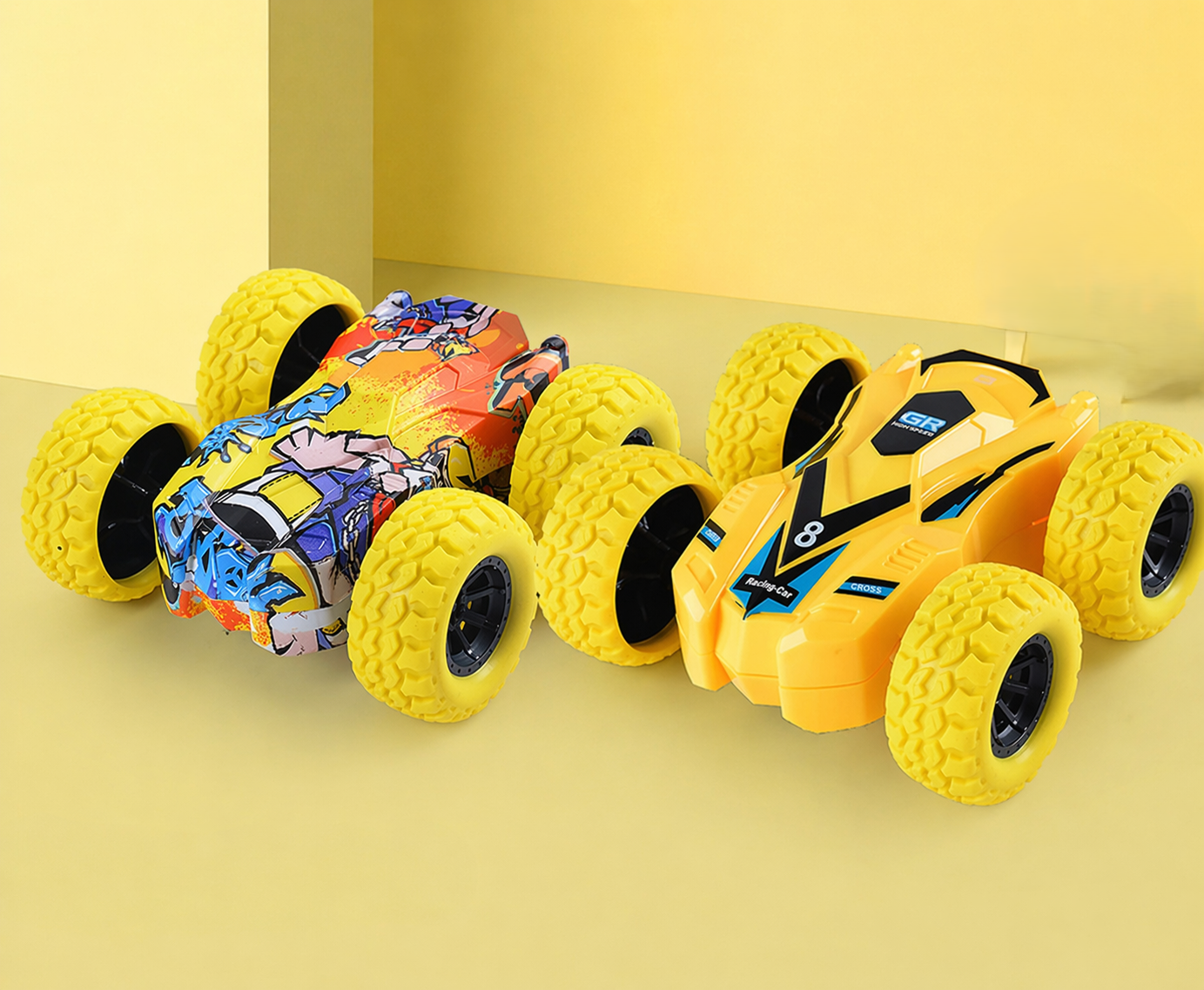 Double sided tumbling car (2 pack)