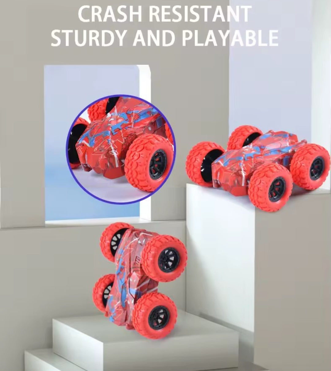 Double sided tumbling car (2 pack)