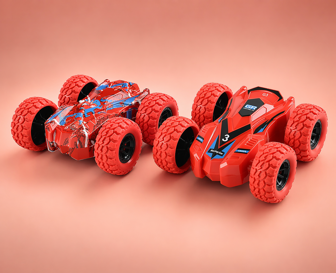 Double sided tumbling car (2 pack)
