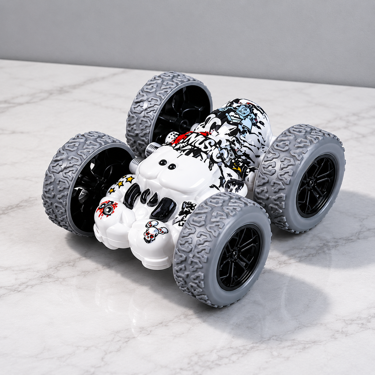 Double sided stunt toy car, Lobster or Scorpio (2 pack)